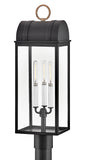 Campbell 3L post top lantern - 10661BK-BU