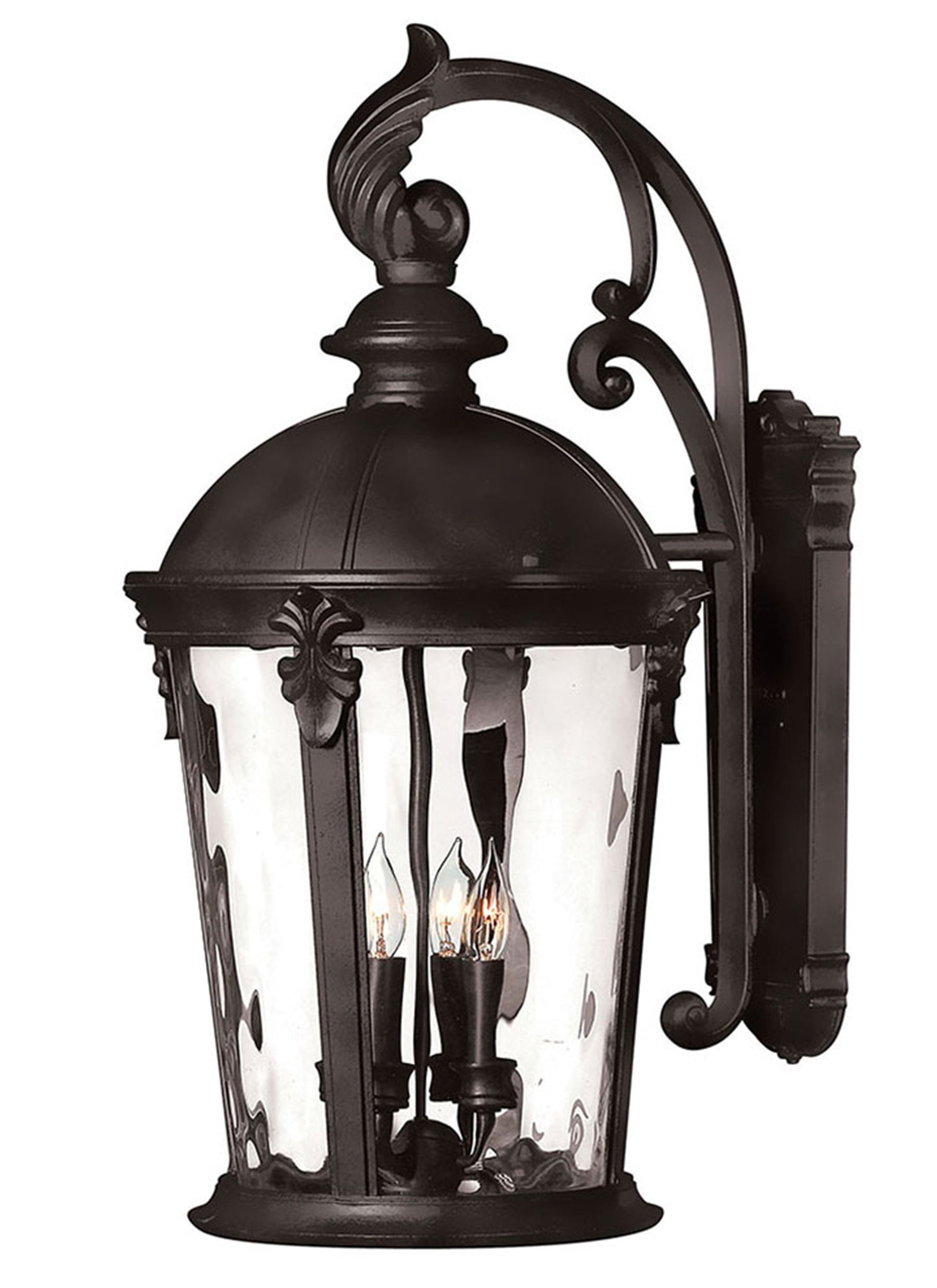 Windsor 3L medium outdoor wall lantern - 1899BK