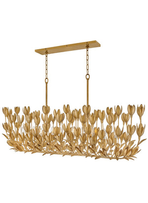 Flora 10L large linear chandelier - 30015BNG