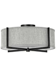 Axis 3L medium semi-flush mount - 41707BK
