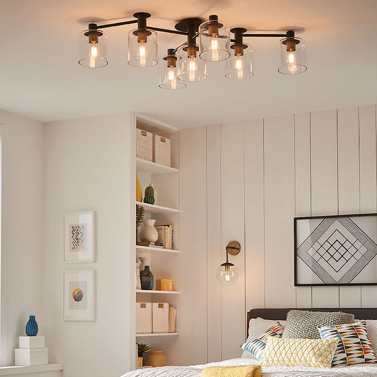 Axel 7L semi-flush mount - 4513BK