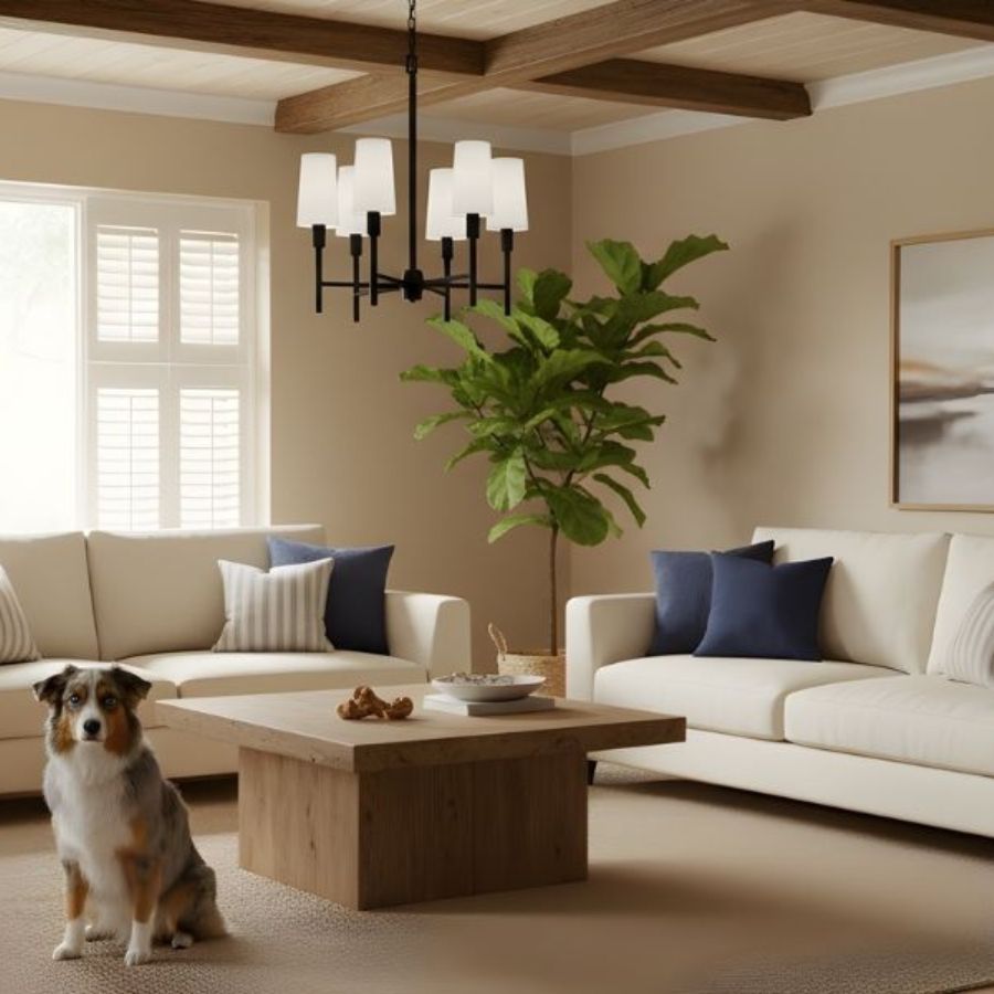 Fenwick 6L Chandelier - 46455BK