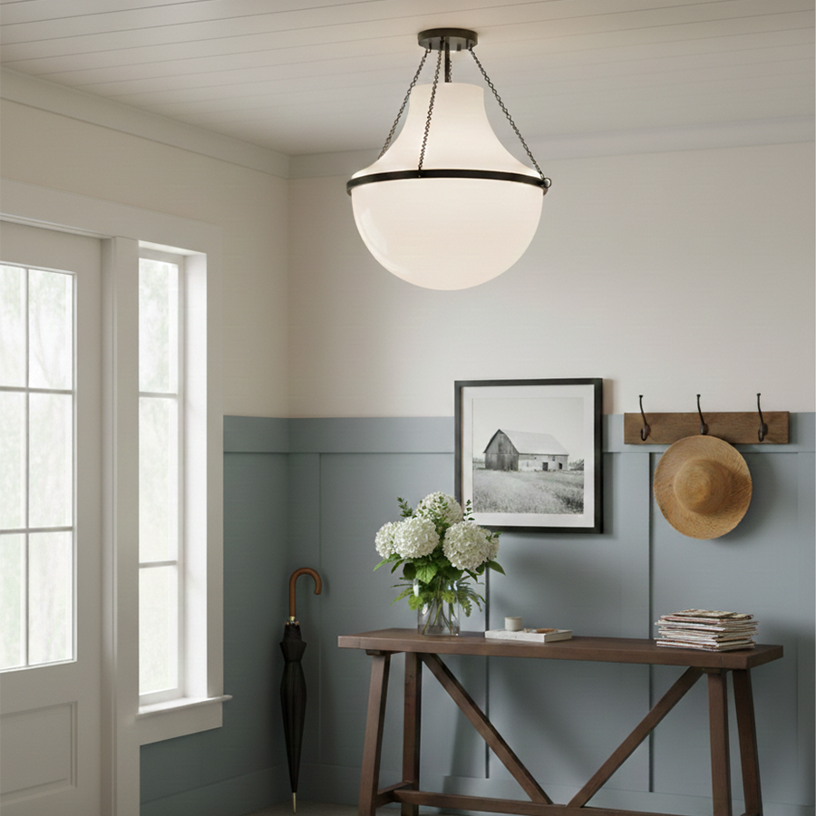 Collins 1L semi-flush mount - 46893BX *