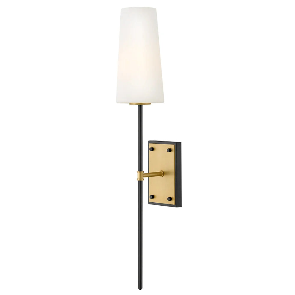 Saunders 1L tall wall sconce - 46951LCB-BK *