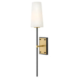 Saunders 1L tall wall sconce - 46951BK-LCB *