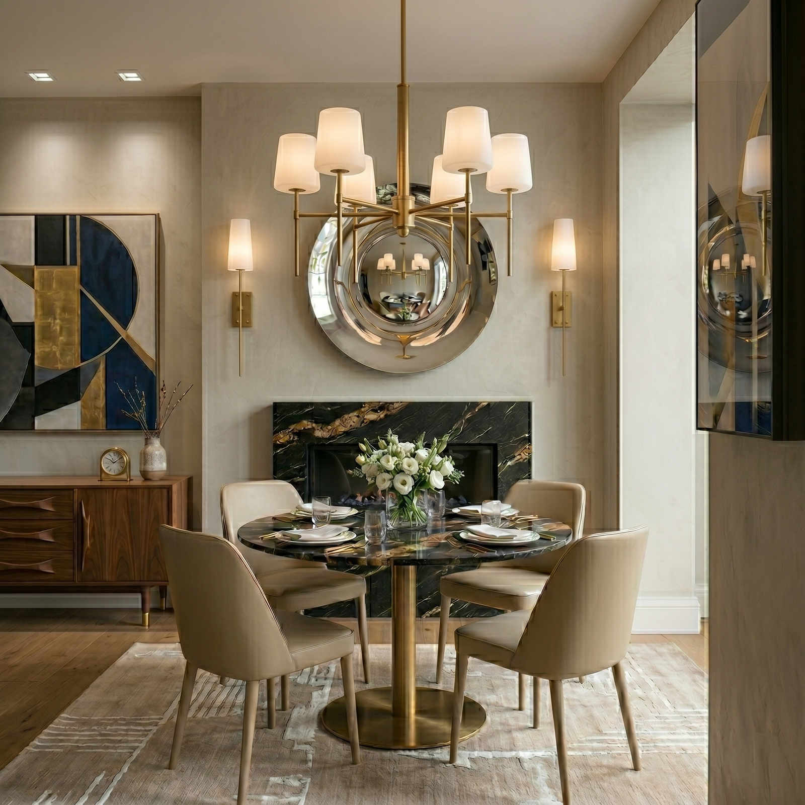 Saunders 6L chandelier - 46954LCB