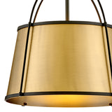 Clarke 1L medium pendant - 4894BK-LDB
