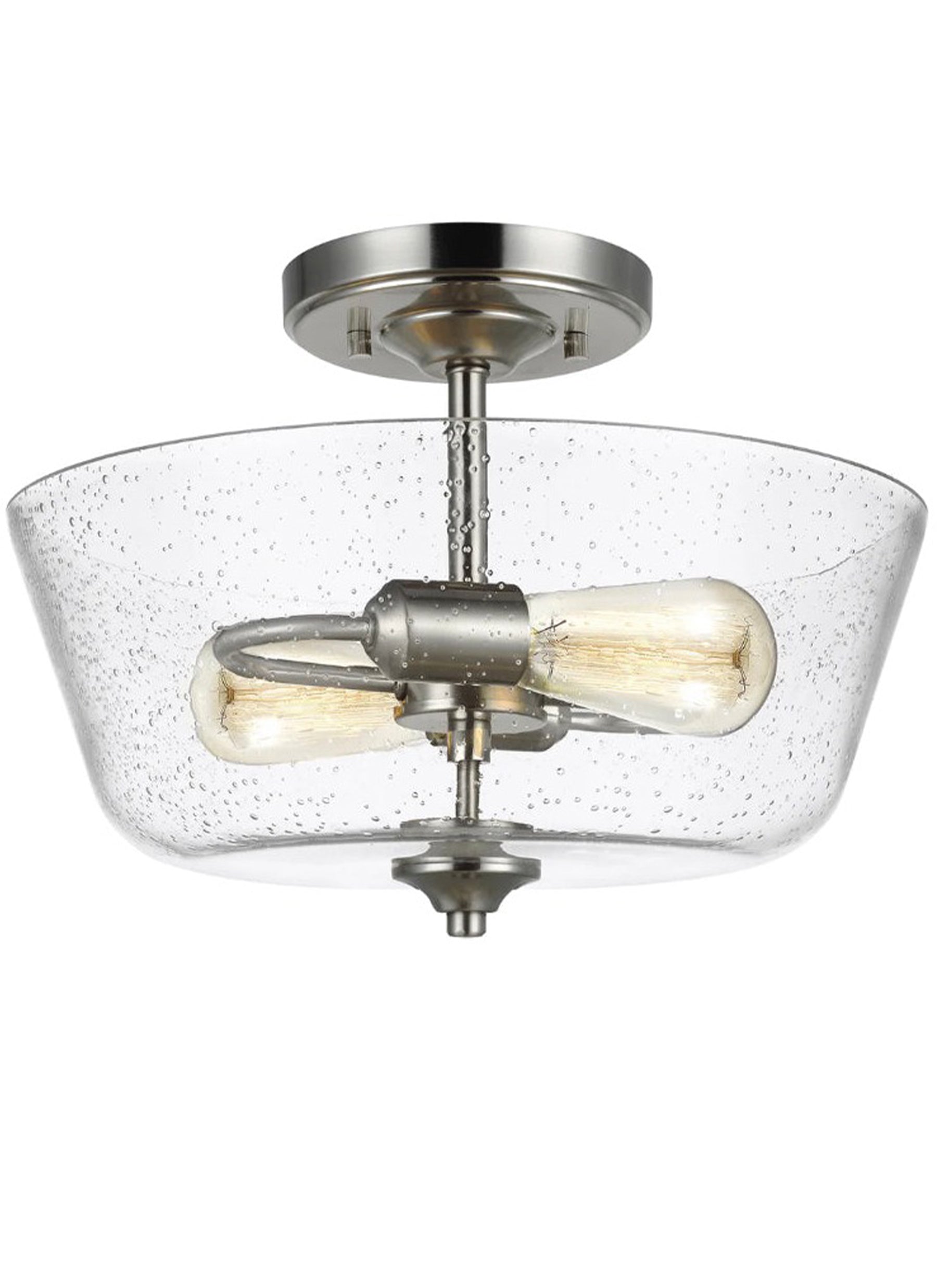 Semi flush mount lighting shop brushed nickel