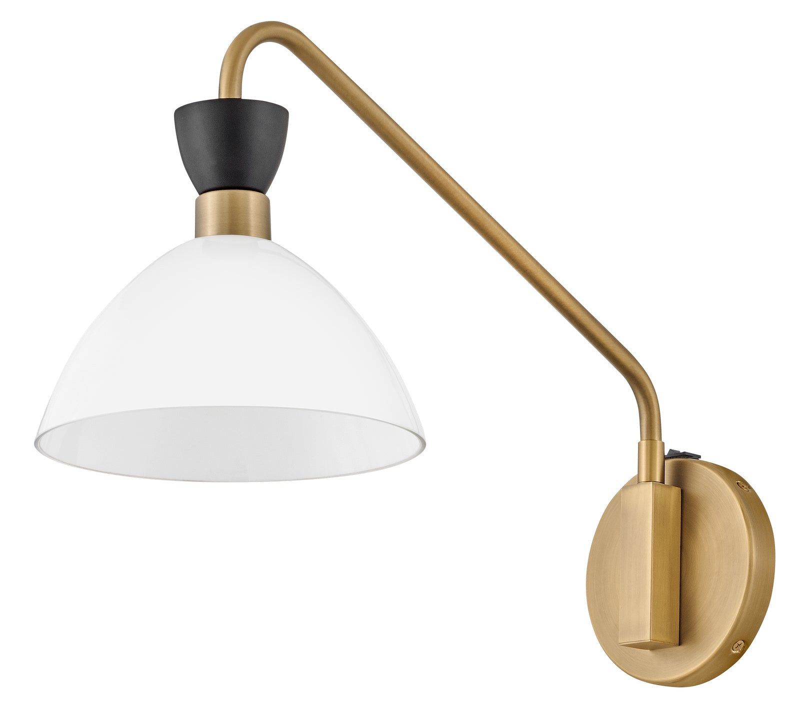 Simon 1L Swing Arm wall bracket - 83250BK-CO *