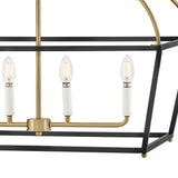 Tate 6L linear chandelier - 84275BK-LCB *