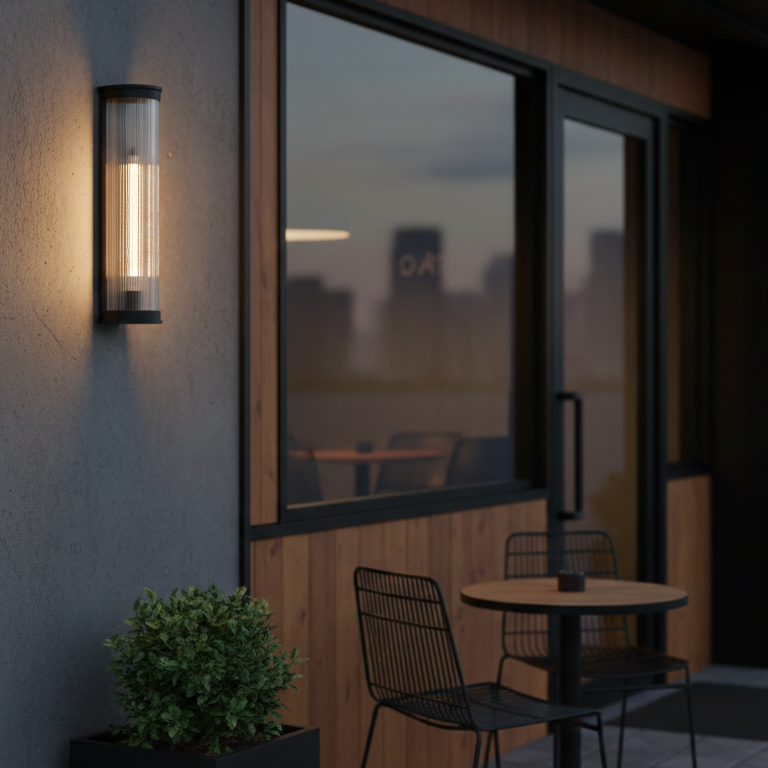 Bluffton 1L wall lantern - 29085BK-LL *