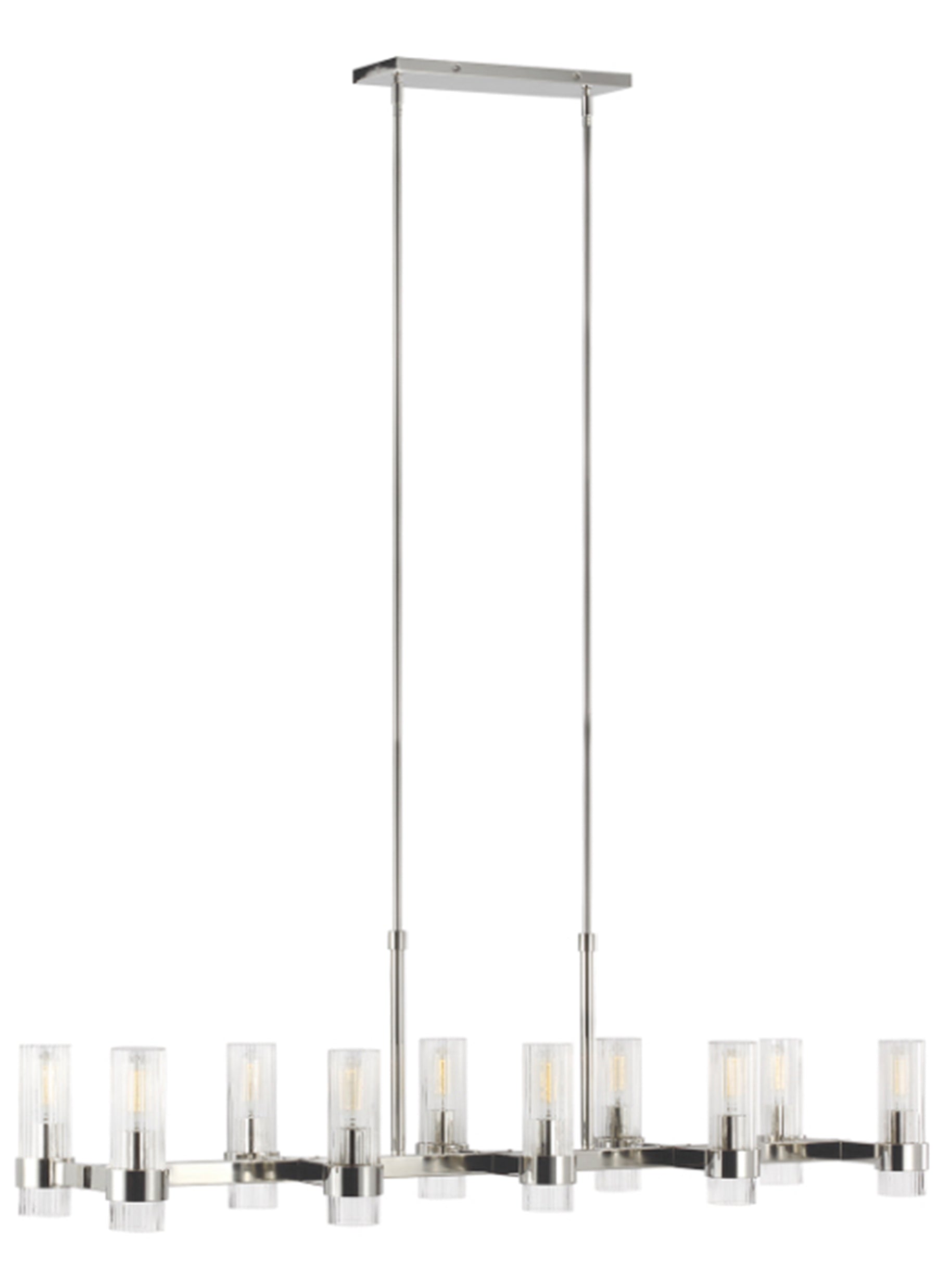 Geneva 10L linear chandelier - CC13810PN
