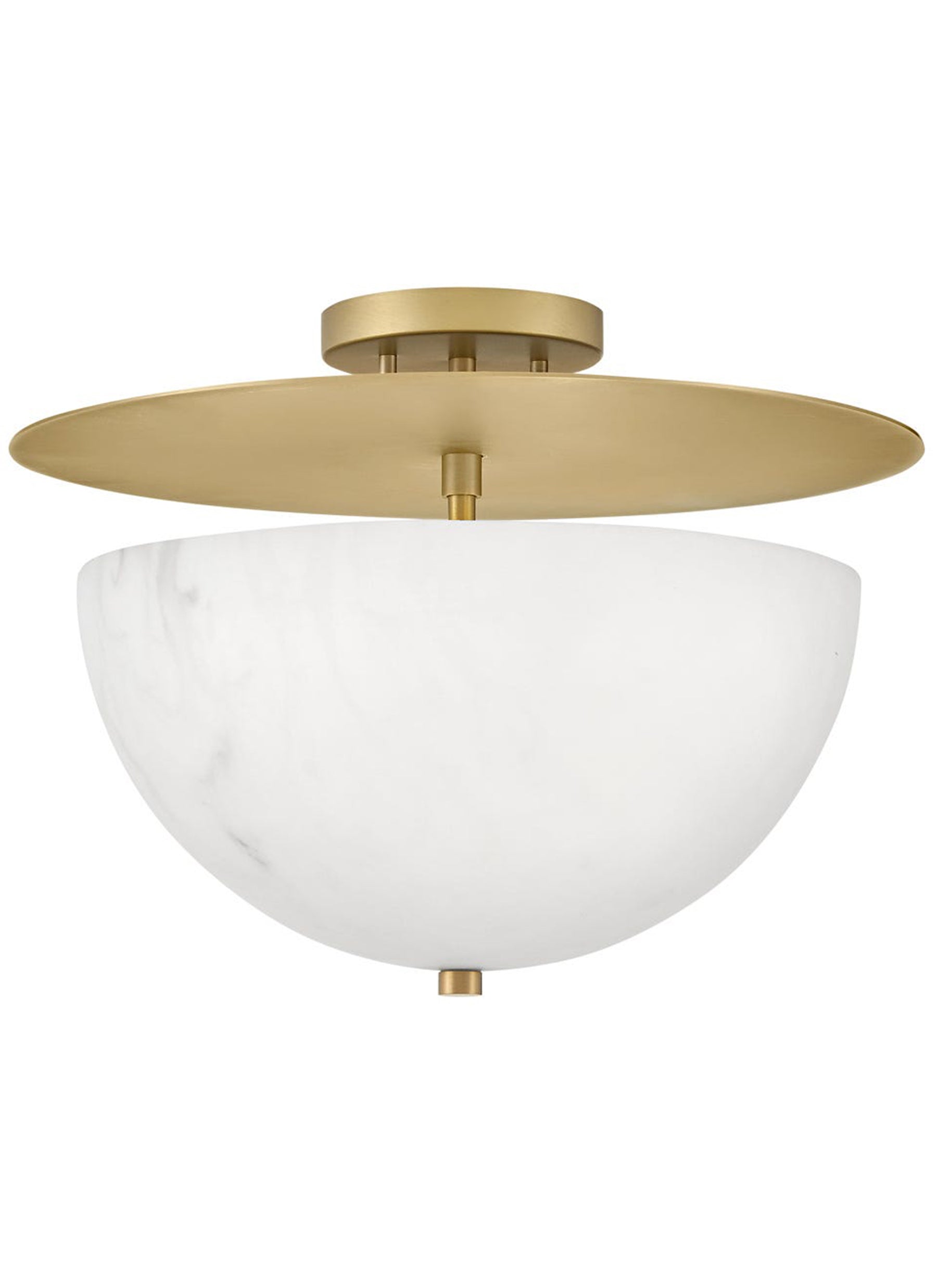 Brass semi store flush light