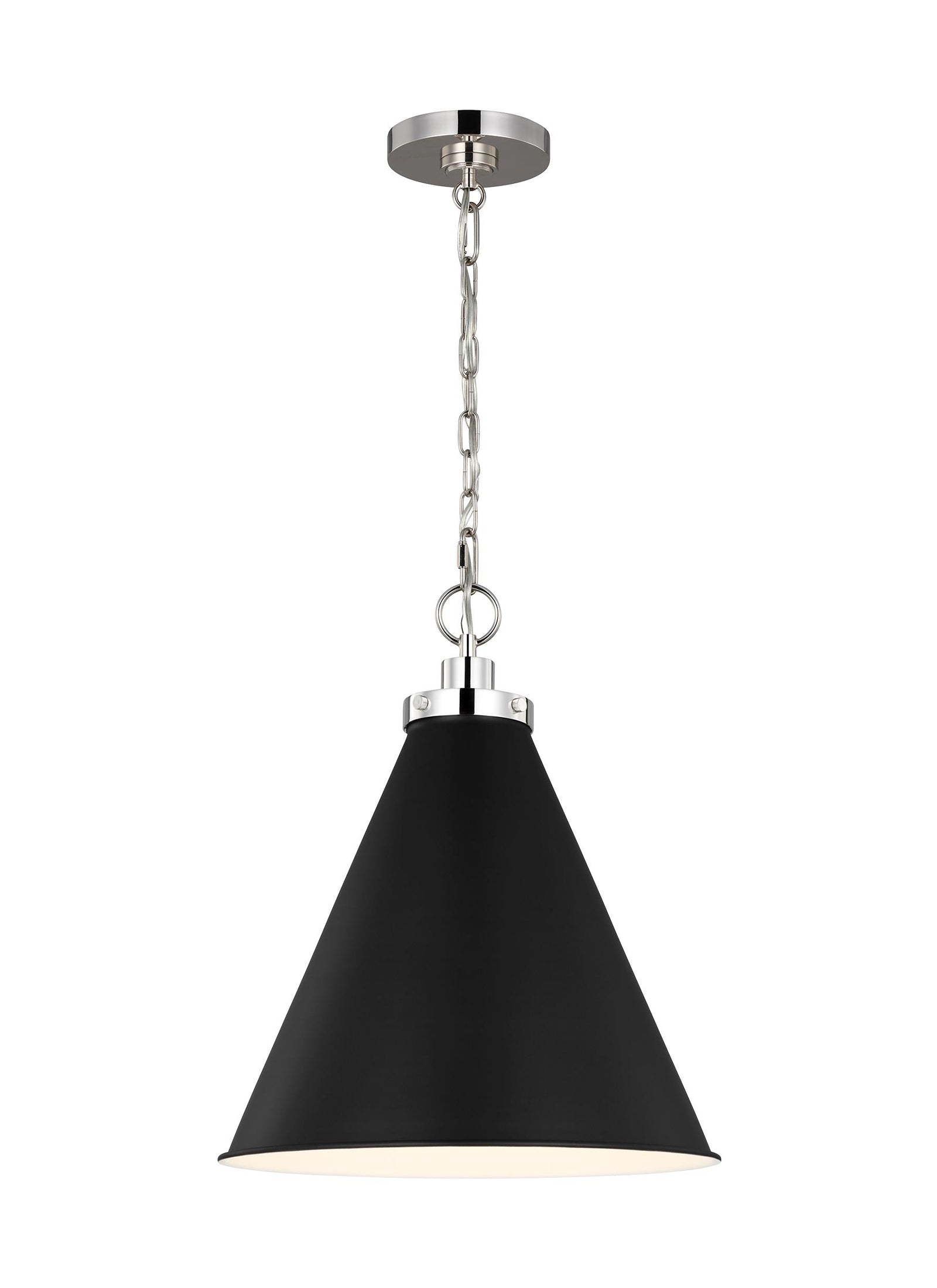 Wellfleet 1L Cone Pendant-  CP1271MBKPN
