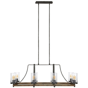 Angelo 8L linear chandelier - F3136/8DWK/SGM *