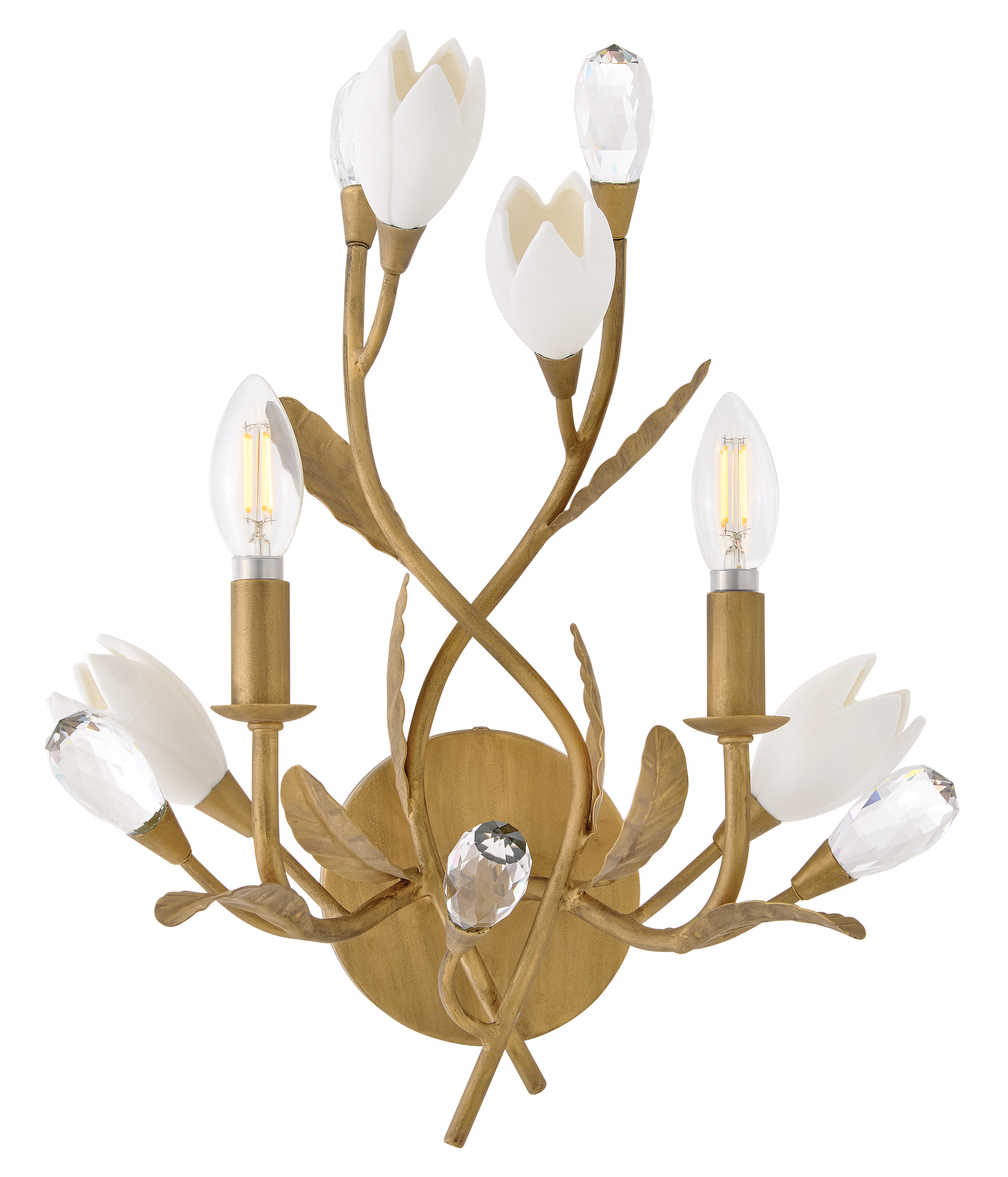 Yvette 2L Medium Two-Light Sconce - FR32200BNG