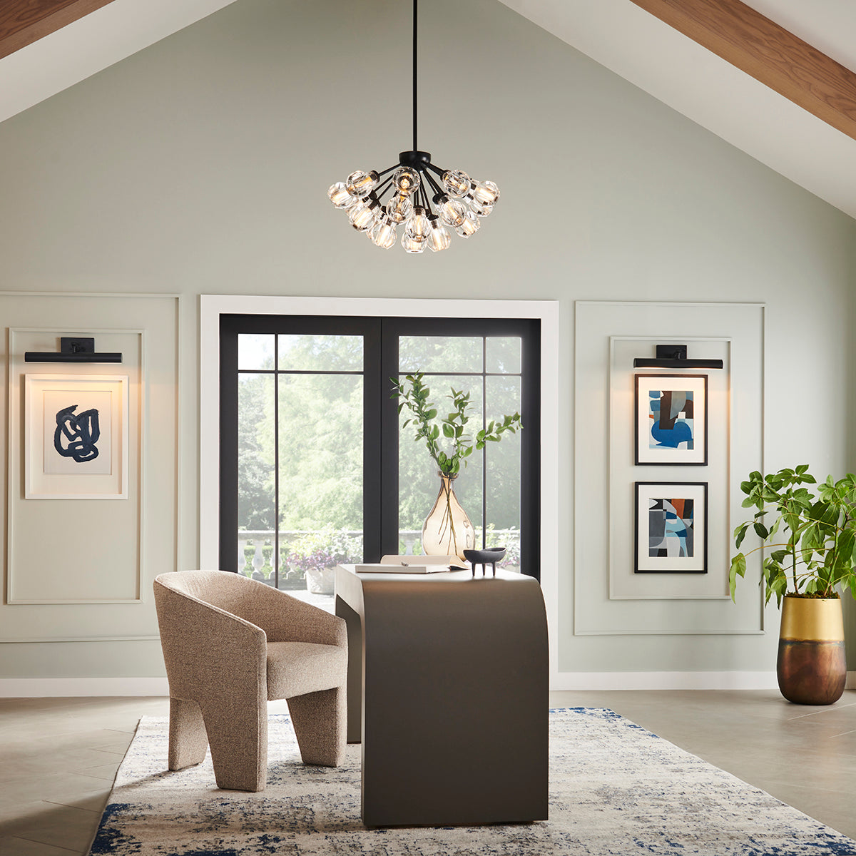 Elise 19L Chandelier - FR46956BLK *