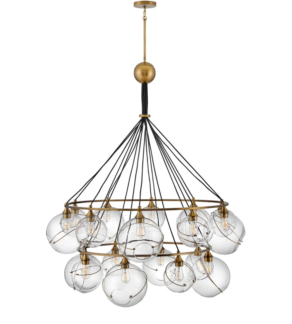 Skye 18L two-tier chandelier-30308HBR