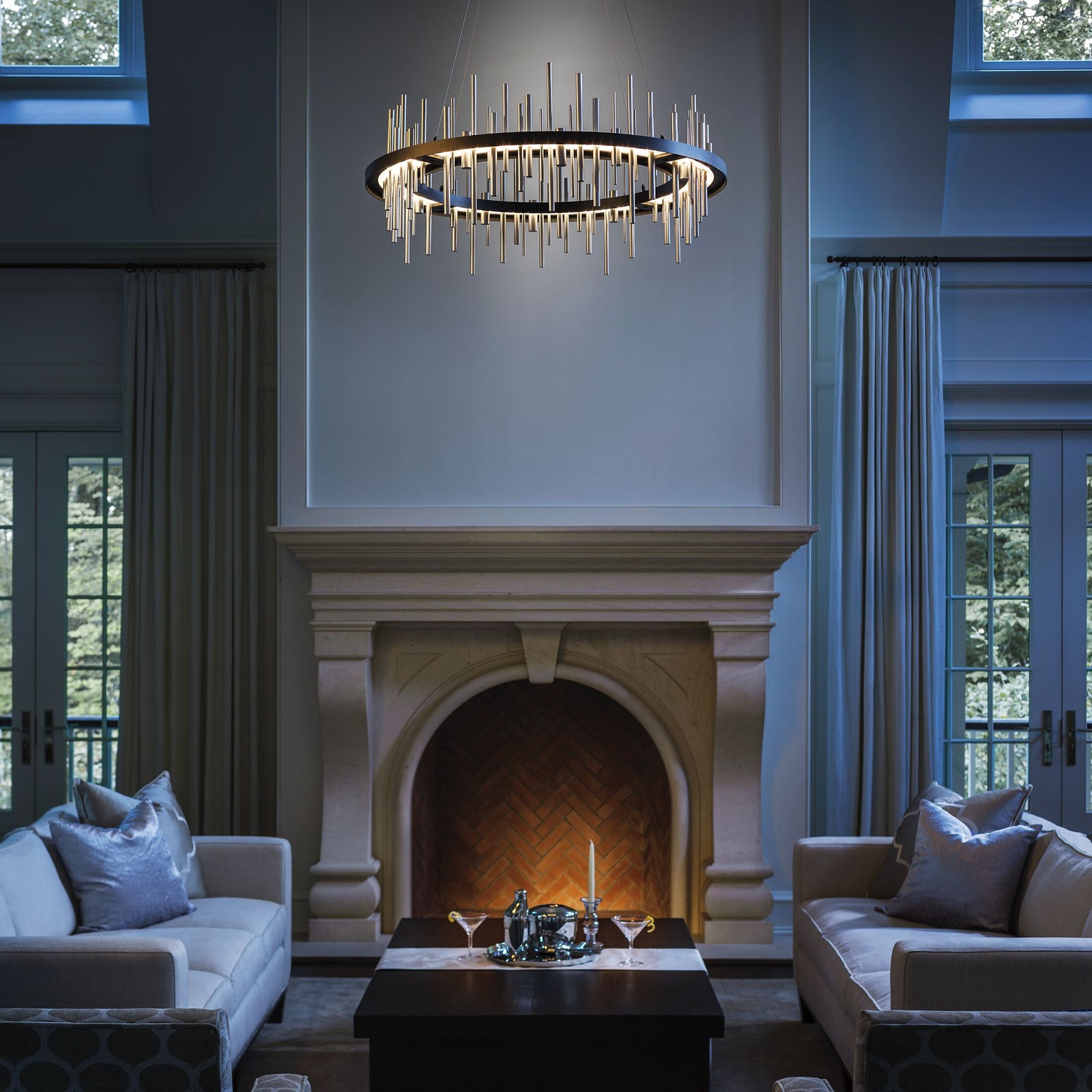 Cityscape circular chandelier - 139910