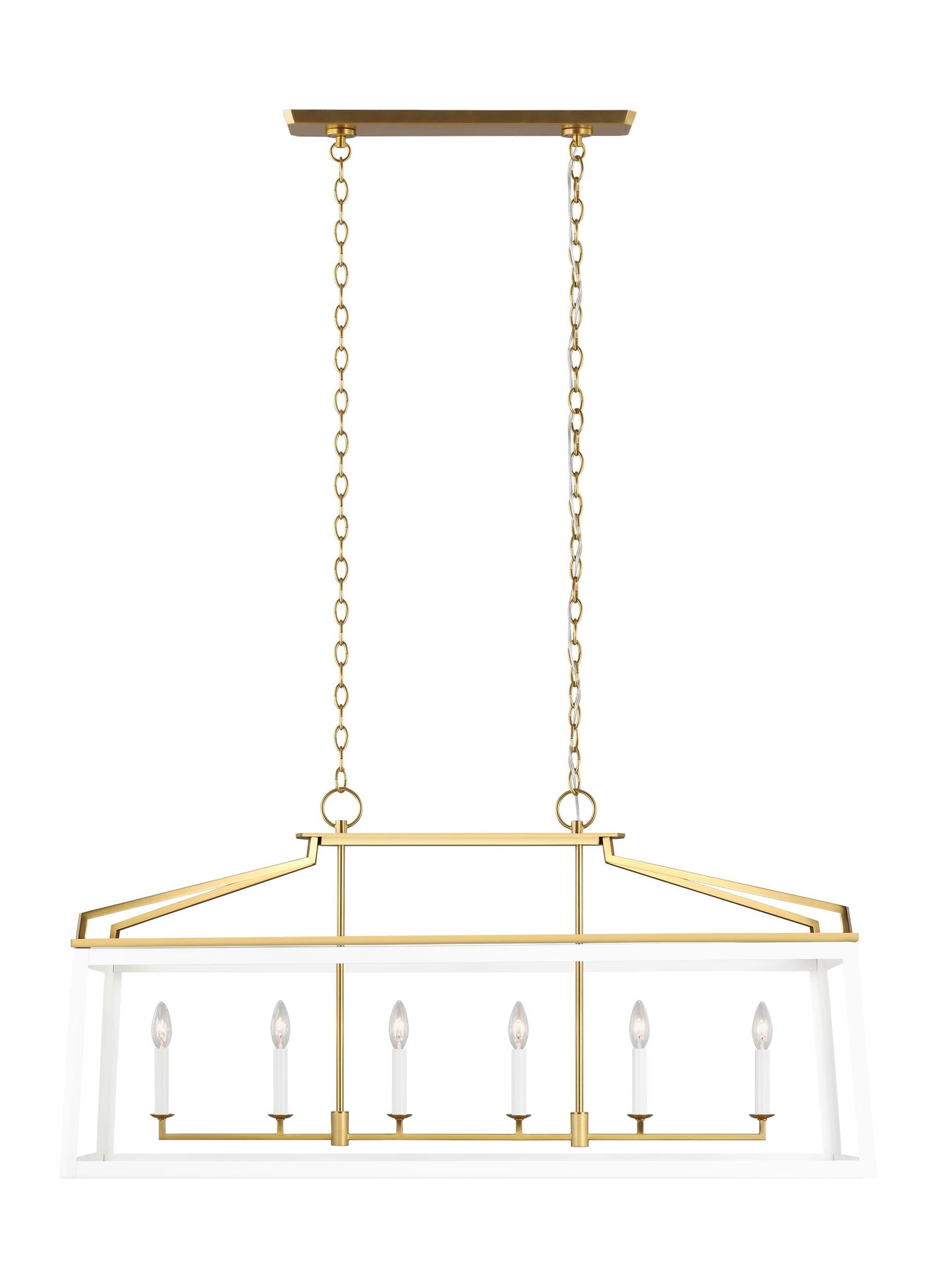 Carlow 6L Linear Chandelier - CC1586MWTBBS